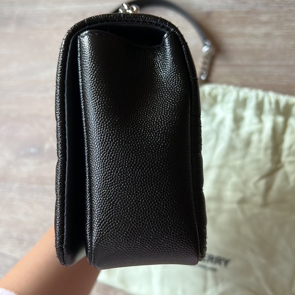 Burberry Small Lola Quilted Check Leather Shoulder Bag Black - Picture 8 of 12